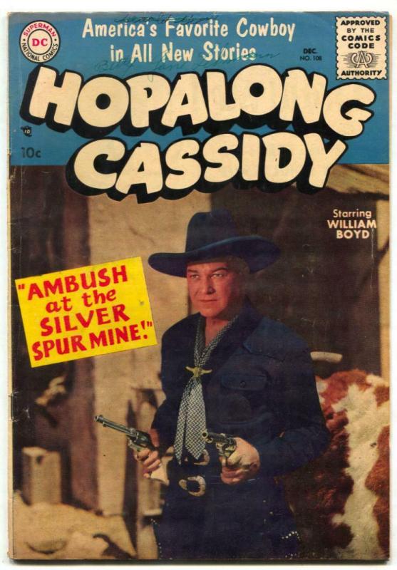 Hopalong Cassidy #108 1955-DC Western -William Boyd-VG 