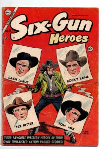 Six-Gun Heroes #29 - Tex Ritter - Western - Fawcett - 1956 - GD/VG