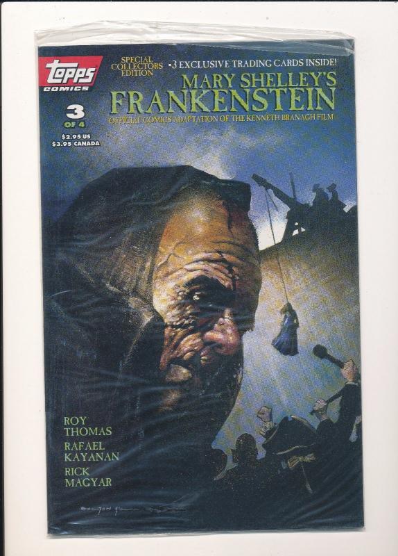 Topp's SET of 4-Mary Shelley's FRANKENSTEIN #1-4 Sealed Bag w/ card F/VF(SIC619)