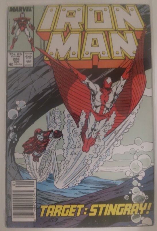 Iron Man #226 Newsstand Edition (1987) FN (Stark Wars 2) Stingray