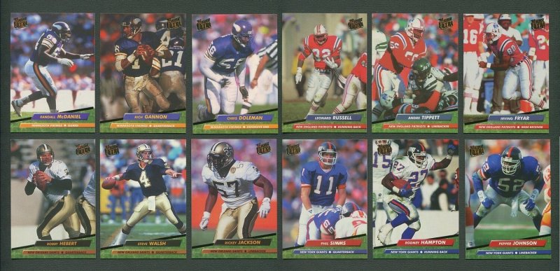 1992 Fleer Ultra Football Set(450) with Tough Insert Sets MINT
