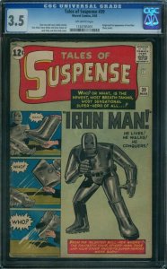 Tales of Suspense 39 CGC 3.5  1st Iron Man