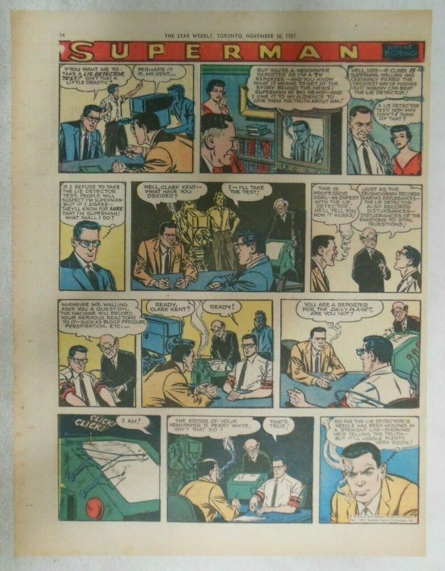 Superman Sunday Page #942 by Wayne Boring from 11/17/1957 Size ~11 x 15 inches