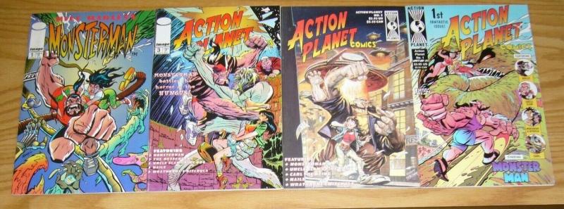 Action Planet Comics #1-3 VF/NM complete series + monsterman PHIL HESTER ordway