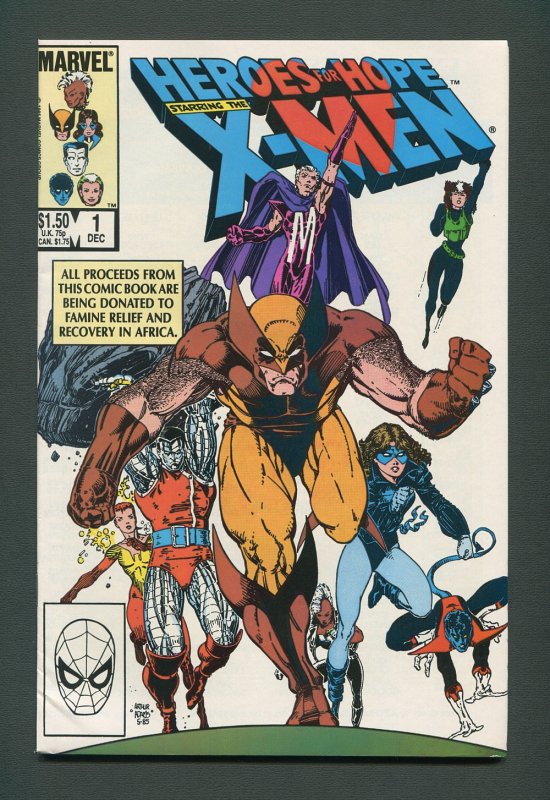 Heroes for Hope #1 (X-Men) / 8.5 VFN+  / December 1985