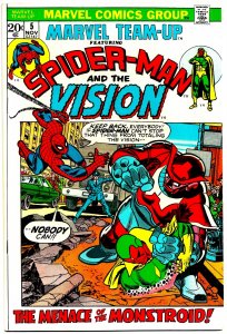 MARVEL TEAM-UP #5 (Nov1972) 8.0 VF  SPIDER-MAN & THE VISION! Gil Kane!