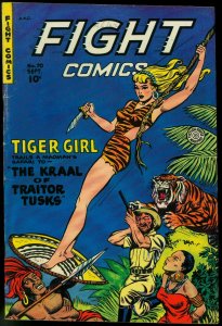 Fight Comics #70 1950- Senorita Rio- Good Girl art- Tiger Girl Fiction House VF-