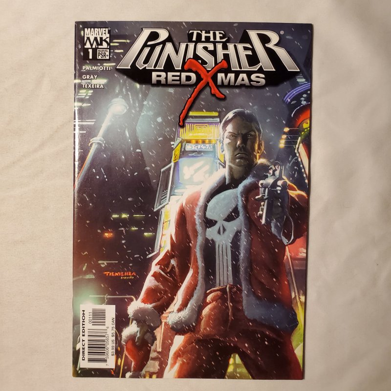 Punisher Red Xmas 1  Very Fine+ Cover by Mark Texeira