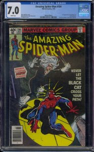 AMAZING SPIDER-MAN #194 CGC 7.0 1ST BLACK CAT WHITE PAGES 