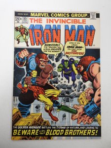 Iron Man #55 (1973) FR/GD Condition 1/2 book-length spine split