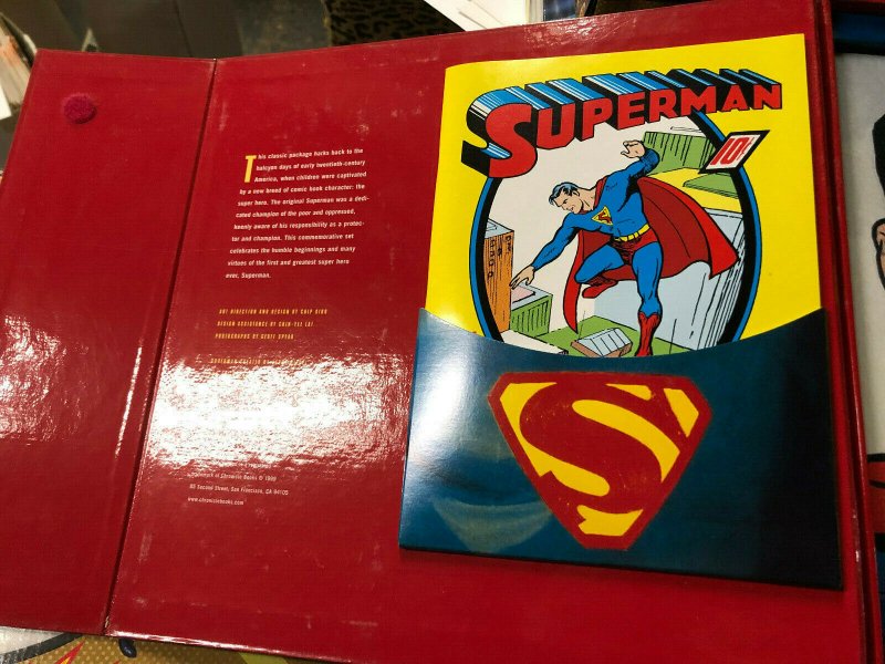 SUPERMAN MASTERPIECE EDITION (1999)- Illustrated HC Book, 8” Statue, Reprint #1 