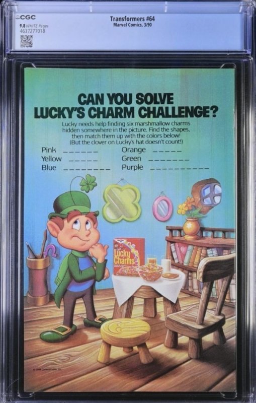 Transformers #64 • Marvel Comics 1990 • CGC 9.8