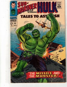 Tales to Astonish #85 (1966) Sub-Mariner Hulk strict VG+ Appearance- Number One