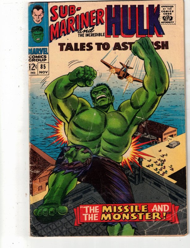 Tales to Astonish #85 (1966) Sub-Mariner Hulk strict VG+ Appearance- Number One