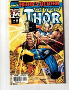 Thor #1 (1998) Rare Sunburst Cover! Heroes Return NM- 7 1st Appearances Wow!
