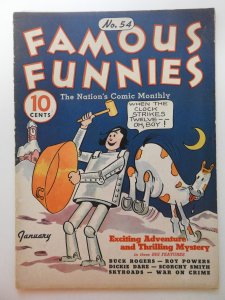 Famous Funnies #54 (1939) 1st Variant Cover!! Both cvrs Title & #!! VG Condition