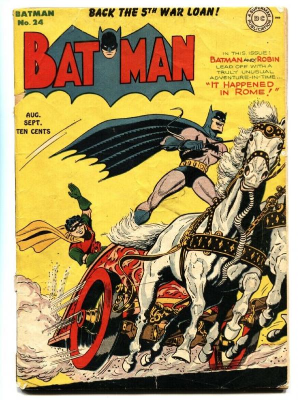 Batman #24 1944- classic cover- DC Golden Age-comic book