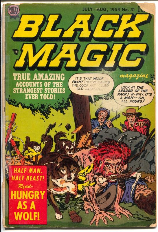 Black Magic #31 1954-Prize-Jack Kirby horror cover & story-violence-G