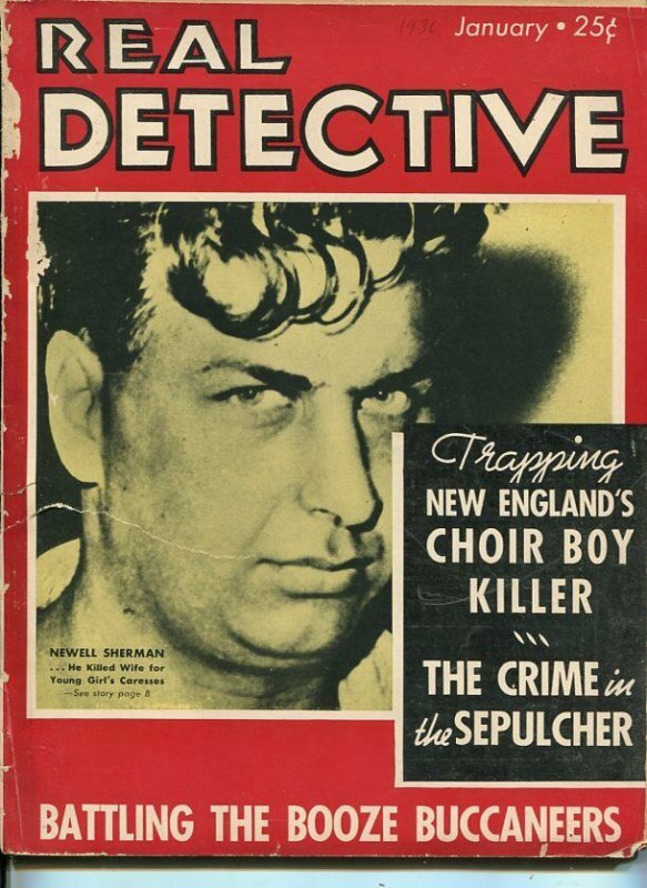 REAL DETECTIVE-JANUARY 1936-SPICY-MURDER-KIDNAP-RAPE-good G 