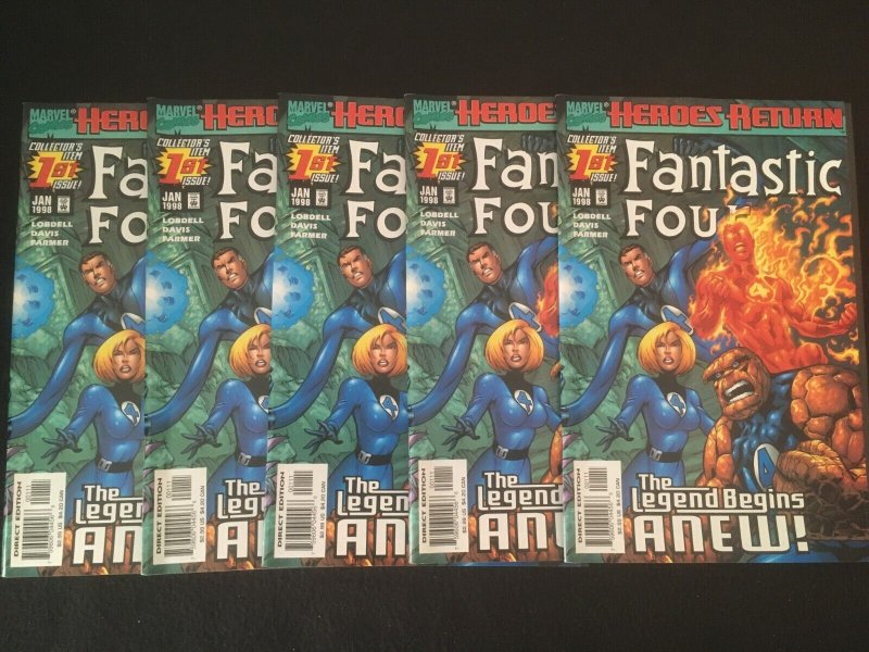 FANTASTIC FOUR(Heroes Reborn) #1 Five Copies,  VFNM Condition