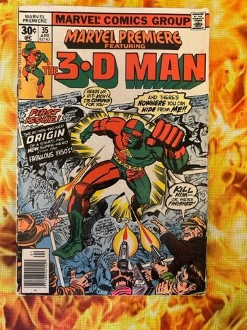 Marvel Premiere #35 (1977) - 1st App of 3D Man - VF-