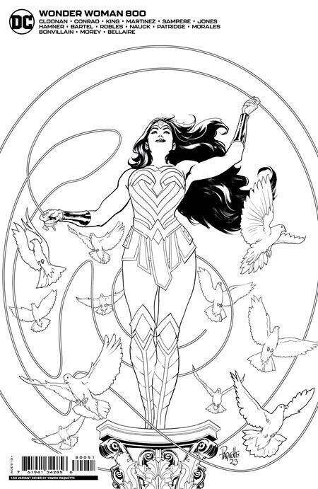 Wonder Woman #800 Cover J 1:50 Paquette Black & White Variant DC Comics EB105