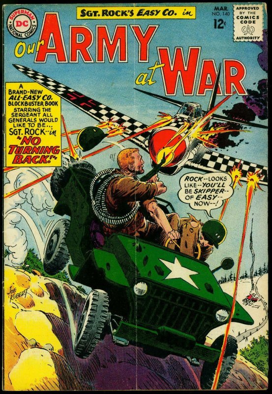 Our Army at War #140 1964- Sgt Rock Easy Company- Kubert cover VG