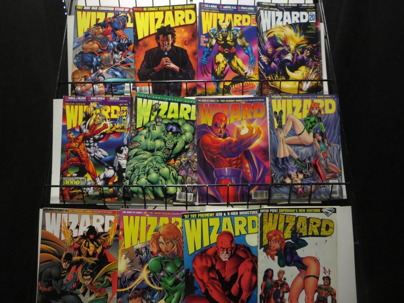 Wizard Magazine lot of 46 + Hero + Overstreet Fan + Cavalcade Catalog 90s + 2009