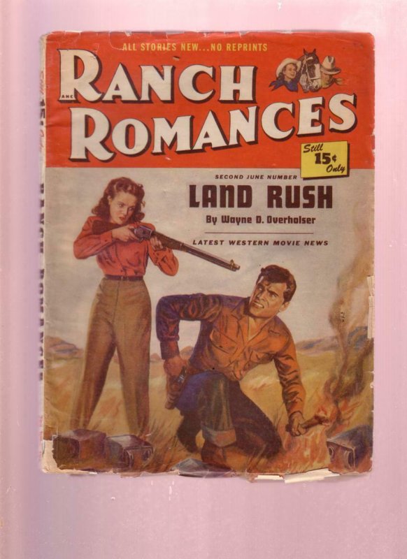 RANCH ROMANCES JUNE 1950 PULP-EVERETT RAYMOND KINSTLER VG