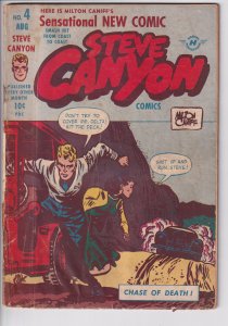 STEVE CANYON #4 (Aug 1948) GD 2.0 see description. Slight yellowing to off white