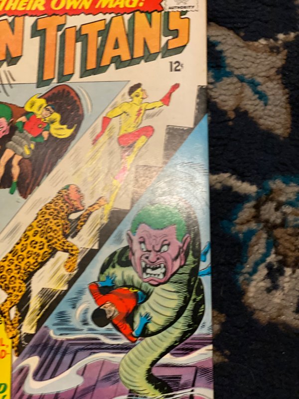 Teen Titans #1 (1966)first solo series key book subscription oil pencil mark
