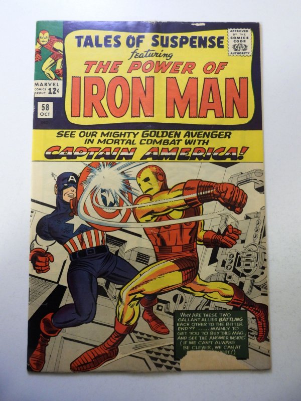 Tales of Suspense #58 (1964) GD- Condition