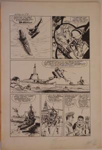 BOB POWELL original art, WARFRONT #34, pgs 1-5 + Intro, 1958, 6 pgs, Blue Angels