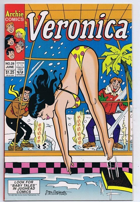 Veronica #28 ORIGINAL Vintage 1993 Archie Comics Bikini Cover GGA Swimsuit