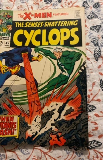 The X-Men #45 (1968)when mutants clash upper mid grade