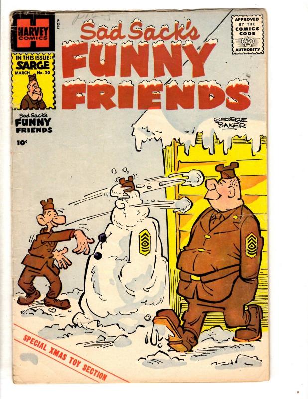 Sad Sack's Funny Friends # 20 FN- Harvey Comic Book George Baker Army Life JL28
