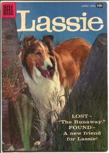 Lassie #39 1958-Dell-photo cover-1st Timmy appearance-rare-VF