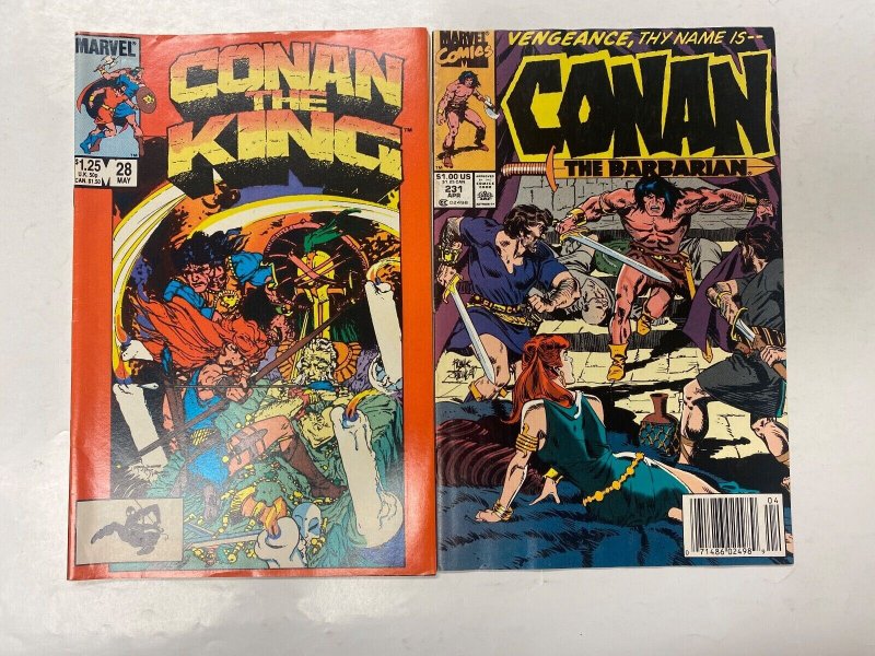 4 MARVEL comic books Conan King #26 27 28 Conan Barbarian #231 35 KM15