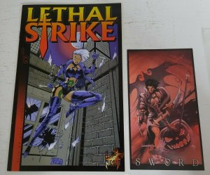 London Night Studios Lethal Strike Comic Book #1/2 (1995) High Grade w/Card