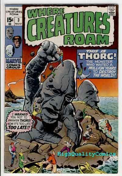 WHERE CREATURES ROAM #3, Jack Kirby, Ditko,1970, FN