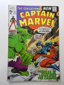 Captain Marvel #21 (1970) VG+ Condition