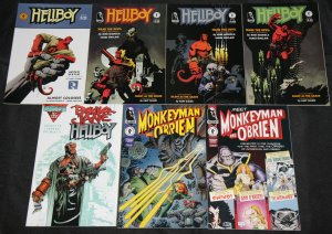 Modern Dark Horse HELLBOY TITLES 7pc Mid-High Grade Comic Lot VF-NM Monkeyman