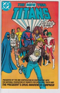 NEW TEEN TITANS PRESIDENT'S DRUG AWARENESS #2 (1983) FVF 7.0 white