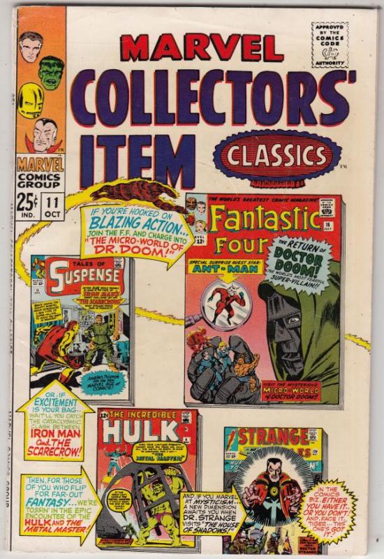 Marvel Collectors' Item #11 (Oct-67) VF High-Grade Fantastic Four, Mr. Fantas...