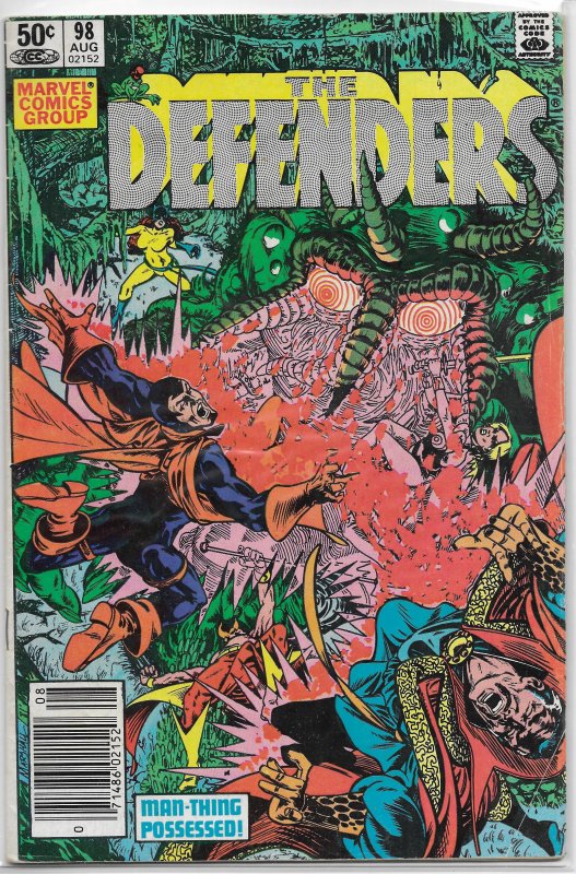 Defenders (vol. 1, 1972) # 98 GD/VG DeMatteis/Perlin, Man-Thing, Hellcat