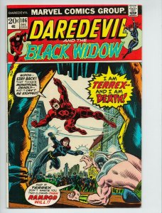 Daredevil 106, 1973. Black Widow. Grade: Fine (6.0)