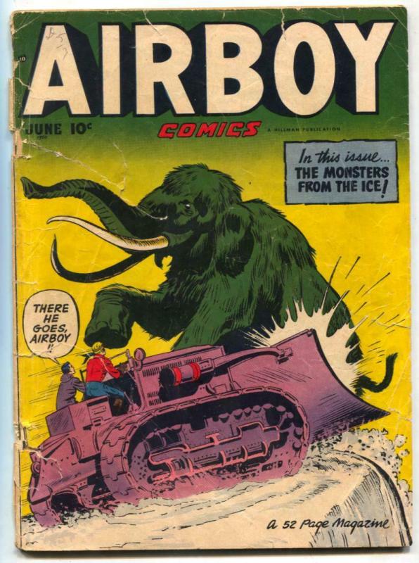 Airboy Comics Vol 7 #5 1950- elephant cover FAIR
