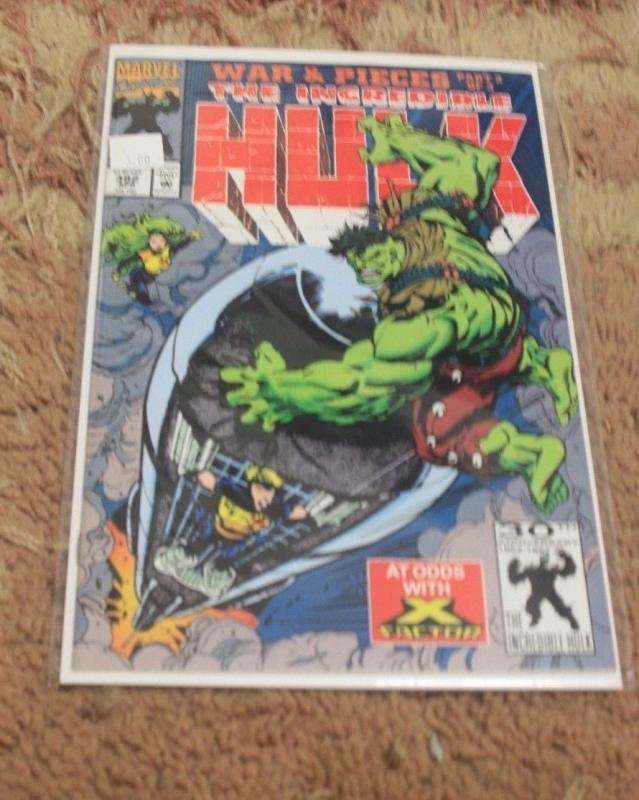 incredible hulk  # 392 1992 marvel  AVENGER  x factor  havoc war & pieces pt  3 