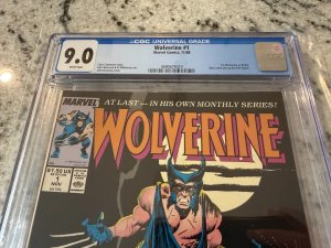 Wolverine # 1 CGC Graded 9.0 Marvel Comic Book 1988 Patch John Byrne X-Men JH24