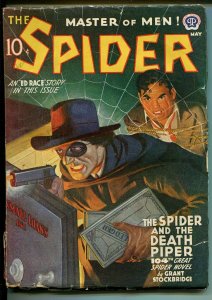 Spider-5/1942-Popular- pulp-Death Piper-Rafael DeSoto cover-classic-FN-